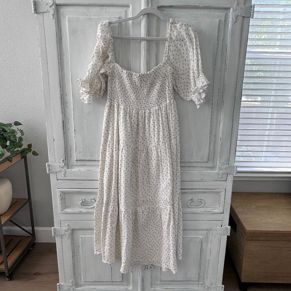 o.p.t Frankie Dress Ditsy Rose Floral White | Medium